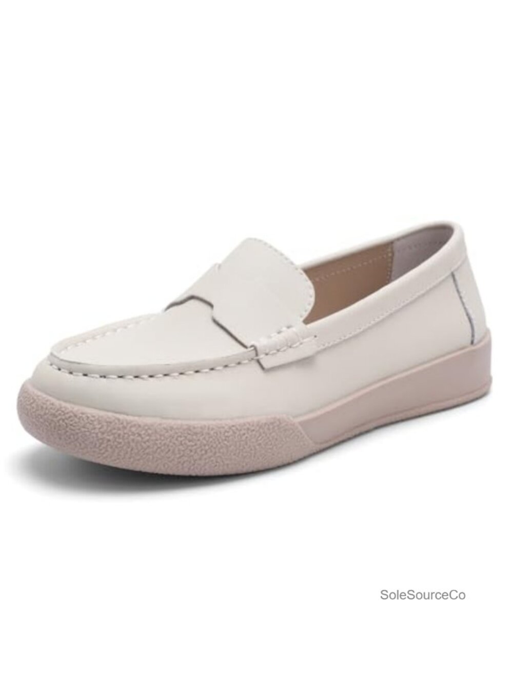 Women's Quilted Platform Loafers Slip-On Comfort Walking Shoes